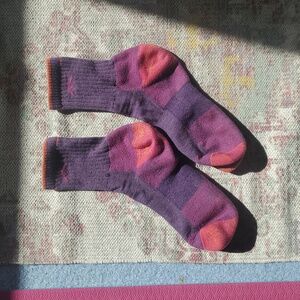 Darn Tough Womens Merino Micro Crew Hikers Socks Purple Size L